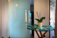 Porta Vetro con binario INOX